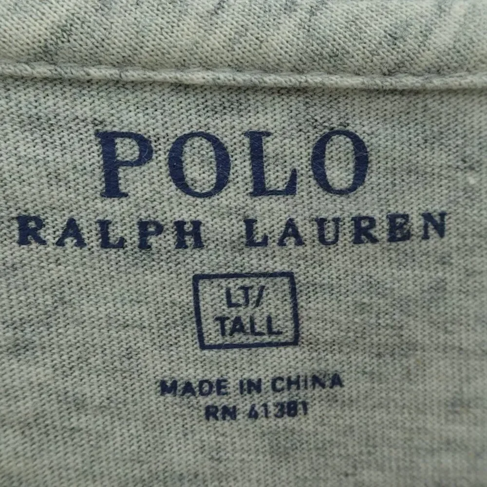 Polo Ralph Lauren Gray V-Neck Tall Tee